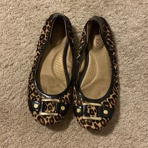 Me Too Cheetah Print with Buckle Flats Size 8.5